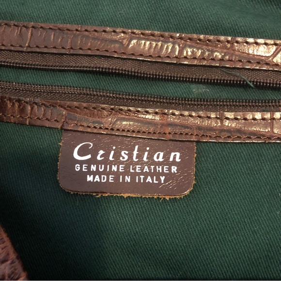 CRISTIAN Italian Leather, Large Purse, Dark Brown - Picture 4 of 6